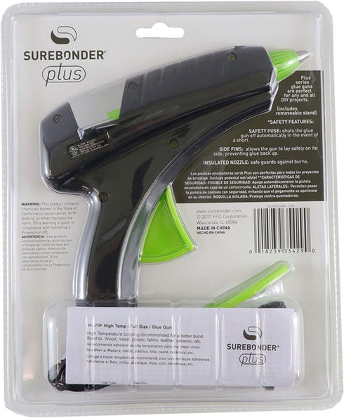 Surebonder Plus Series High Temperature Hot Glue Gun, Green/Black...