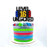 Level 16th Unlocked Sign Cake Topper Happy 16th Birthday Level Up Sixteenth Cake Decorations for Video Game Controller Themed Kids Boy Girl Bday P...