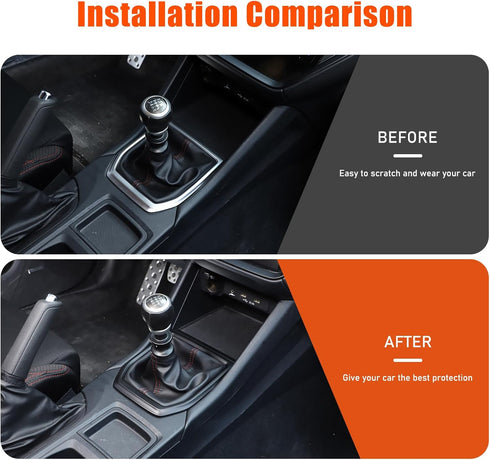 Gear Shift Frame Cover Trim ABS Control Gear Box Shift Knob Panel Frame Cover Sticker Compatible with Subaru WRX 2022 2023 (Matte Black)...