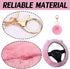 9 Pack Cute Fluffy Steering Wheel Cover, LXPKKIG Cute Universal 15 Inch (Pink)...