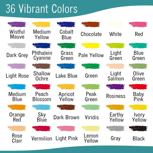 Oil Pastels 36 Colors Count Pastels Art Supplies, Soft Pastels, Oil Pastels for Kids and Artists, Oil Crayons...