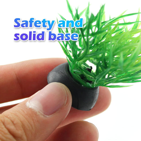 Green Aquarium Plant Ornaments, Artificial Water Plants, Lifelike Plastic Fish Tank Foreground Grass, Water Tank Decorations (10Pcs)...