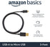 Amazon Basics USB-A to Micro USB Fast Charging Cable, 480Mbps Transfer Speed with Gold-Plated Plugs, USB 2.0, 3 Foot, Black...