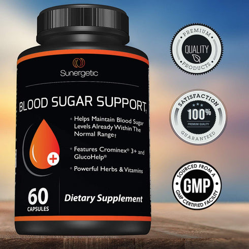 Premium Blood Sugar Support Supplement–Supports Healthy Blood Sugar Levels Already Within Normal Range – Includes Bitter Melon Extract, Vanadium, ...