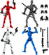 4PCS Assembled Titan T13 Action Figures Set - Robot Action Figure Fidget Toys for Boys Lucky Dummy Nova N13 Anime Figures with Multi Movable Joint...