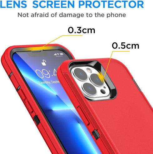 AICase for iPhone 13 Pro Case(6.1") with Glass Screen Protector, Heavy Duty Drop Protection Full Body Rugged Shockproof/Dust Proof Military Protec...