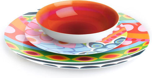 French Bull 8" Pasta Bowl - Melamine Dinnerware (Pink Ombre)...