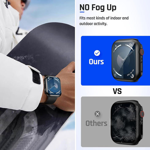 Goton Waterproof Case for Apple Watch 41mm Series 9 8 7 with Tempered Glass Screen Protector, iWatch Full Protective Hard PC Bumper Case Face Cove...