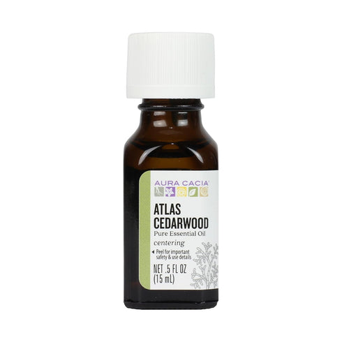 Aura Cacia Atlas Cedarwood Essential Oil, 0.5 Fluid Ounce, Packaging May Vary...