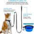 2 Pack Puppy Dog Leash Cat Leash, Strong and Durable Leash with Easy to Use Collar Hook - Dog Leashes for Cat with Collapsible Pet Bowl Great for ...