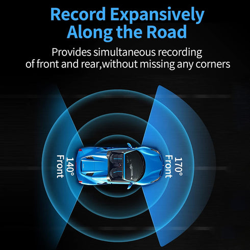 1080P Full HD Dash Cam Front, Smart Dash Camera for Cars, Microlight Night vision, 3" IPS Scree Dashcam, UHD 120°Wide Angle Motion Detection, Loop...