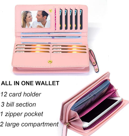 Mini Faux Leather Bifold Cute 3 Cat Zipper Clutch Wallet Handbag for Women Girls...