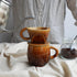 Asayu Japan Ceramic Coffee Pour Over Maker Set in Caramel, Slow Brewing Paper Filter Holder and Dripper with 3 Holes for Coffee and Tea - Coffee D...