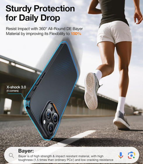 TORRAS Magnetic Slim-Fit for iPhone 15 Pro Max Case, Ultra-Thin 15 ProMax Phone Case Compatible with MagSafe, Lightweight Anti-Scratch Matte Hard ...