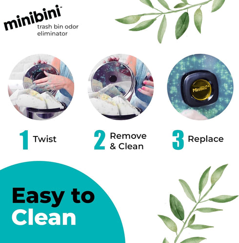 Flint MiniBini Odor Eliminating Device, 30 Day Kitchen, Bathroom, and Garbage Can Deodorizer with Fresh Lemon Scent...