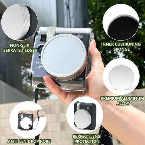Lens Cap for Fujifilm Instax Mini 99 Instant Camera, Mini Accessories for Fuji Instax Mini 99 Lens Cap, Mini Photo Album, Photo Border Stickers (N...