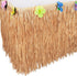 Luau Grass Table Skirt Natural Hawaiian Table Skirt Tropical Party Decorations 9 Feet x 29.5 Inch (Brown)...