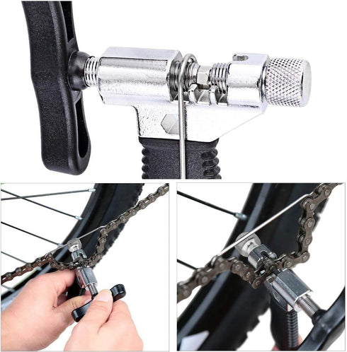 Oumers Bike Link Plier+Chain Breaker Splitter Tool+Chain Checker, Chain Missing Link Opener Closer Plier Chain Cutter Connector Wear Indicator Too...