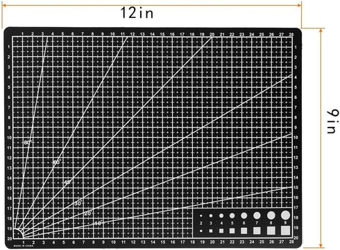 Self Healing Sewing Mat, Rotary Cutting Mat Double Sided 5-Ply Craft Cutting Board for Sewing Crafts Hobby Fabric Precision Scrapbooking Project 9...