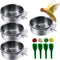 kathson Stainless Steel Bowls for Birds,4 Pcs Parrot Feeder Dish Cups,Bird Cage Water Food Bowl Coop Cup with Clamp Holder for Parrots Cockatiel B...