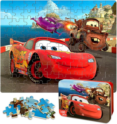 Generic NEILDEN Racing Car 100 Piece Puzzles Jigsaw Puzzle for Kids Ages 4-8 in a Portable Box for Children Learning Educational Puzzles...