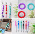 130PCS Silicone Beads for Keychain Making Kit 15mm Silicone Beads Bulk Round Rubber Beads Loose Beads for Pens DIY Necklace Bracelet Making (Straw...
