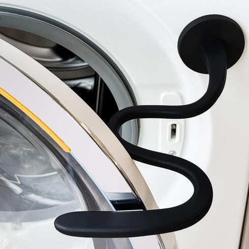 Front Load Washer Door Prop and Holder – Magnetic Door Stopper with Strong Magnet and Flexible Hose – Keep Washer Door Open for Ventilation – Easy...