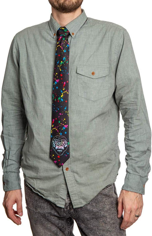 Calhoun Officially Licensed Bob Ross Paint Splatter Little Accidents Necktie...