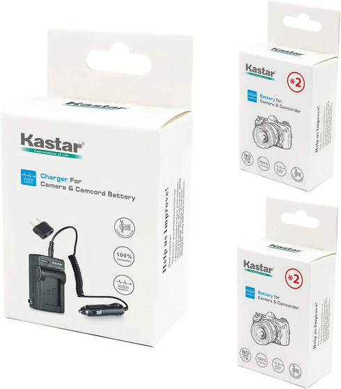 Kastar Battery (4-Pack) and Charger Kit for Fujifilm NP-45 NP-45A NP-45B NP-45S and Fujifilm FinePix XP20 XP22 XP30 XP50 XP60 XP70 XP80 XP90 T350 ...