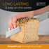 Orblue Serrated Bread Knife Ultra-Sharp Stainless Steel Professional Grade Bread Cutter - Cuts Thick Loaves Effortlessly - (8-Inch Blade with 5-In...