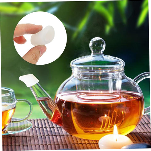 2pcs Teapot Spout Cover Teakettle Spout Sleeve Teapot Spout Protector Kettle Spout Silicone Silicone Covers Pourer Cap Leak Pourer Protectors Tub ...