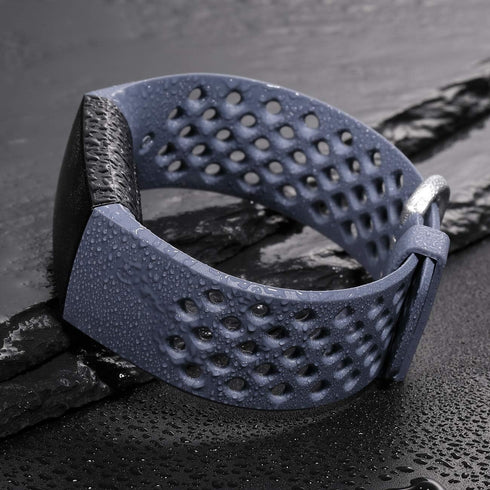 Wepro Band Compatible with Fitbit Charge 4 Bands for Women Men, Compatible with Fitbit Charge 3 Bands, Waterproof Breathable Holes Sport Strap for...