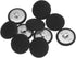 10pcs 32L Fabric Cloth Covered Button 20mm Round Metal Shank Sewing Buttons for Suits Dress Blouses, Black...
