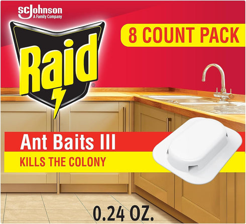 Raid Ant Killer Baits, Child Resistant Bug Killer for Indoor Home Use, 0.24 Oz, 8 Count...