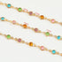 YOUBEIYEE 3 Meters Colorful Rhinestone Jewelry Chain Gold Plated Brass Chain for Jewelry Making Mixed Color Glass Bead Flower Craft Chain Roll...