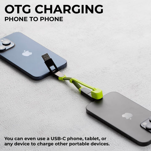 Rolling Square inCharge XL Pocket - 6-in-1 Portable Universal Charging Cable, USB-C, Lightning, USB-A and Micro USB, 100W Ultra-Fast Charging Powe...