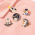 Enamel Lapel Pins Set Brooches Pin Badges Astronaut Brooch Pins for Backpacks Clothes Bags...