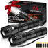 Victoper LED Flashlight 2 Pack, Bright 2000 Lumens Tactical Flashlights High Lumens with 5 Modes, Waterproof Zoomable Flash Light for Outdoor, Gif...
