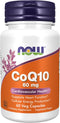 NOW Supplements, CoQ10 60 mg, Pharmaceutical Grade, All-Trans Form of CoQ10 Produced by Fermentation, 60 Veg Capsules...