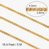 Jabogrii 16.4 Feet Gold Stainless Steel Chain for Jewelry Making Oval Curb Cuban Jewelry Making Chains with Lobster Clasps and Open Jump Rings...