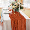 2 Pack Terracotta Cheesecloth Table Runners, 10Ft Gauze Table Runner Rustic Rust Wedding Cheese Cloths Decor for Bridal Baby Shower Arch Drapery B...