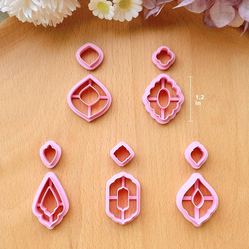 KEOKER Polymer Clay Cutters, Boho Clay Cutters for Polymer Clay Jewelry, Basic Polymer Clay Cutters, Clay Earrings Cutters.((A)...