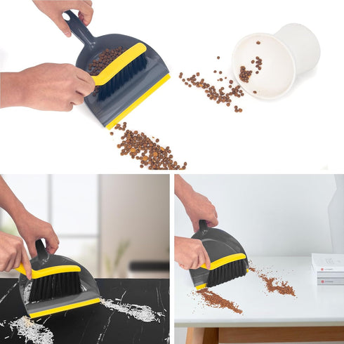 Dustpan and Broom Set Small,Mini Handheld Dust pan with Cleaning Brush Combo for Home Desktop, Sofa, Pet Care Household...