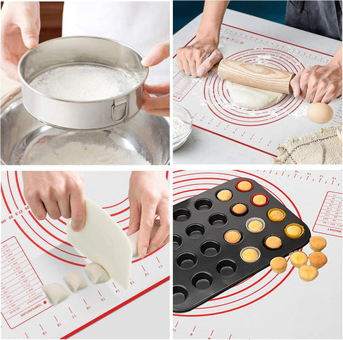 Flour Sifter Tamis 8 Inch Flour Sieve 60 Mesh Stainless Steel Flour Sifter for Baking Cake Bread with Dough Scraper,Flour Sieve, Sieve Fine Mesh,B...