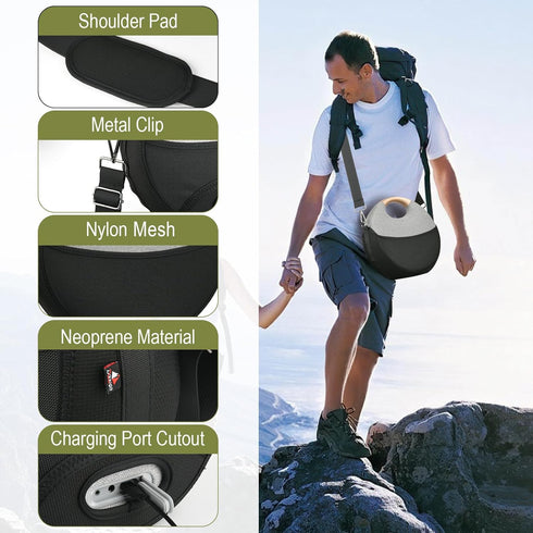 TXEsign Travel Carrying Cover Case for Harman Kardon Onyx Studio 6 Wireless Bluetooth Speaker, Soft Mesh Case Speaker Carrying Bag Cover with Adju...