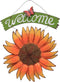 Sunflower Welcome Sign Metal Hanging Welcome Plaque for Wall Front Door - Decorative Flower Yard Signs Spring Wreath Decor for Garden Porch Patio ...