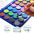 2 Pack Watercolor Paint Set 12 Vivid Colors Includes Watercolour Mixing Palette and 2 Brushes, Perfect For Artists, Beginner Painters, Kids and Ad...