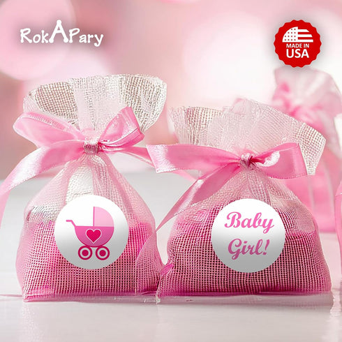 324 Pink Its a Girl Baby Shower Favors Stickers for Baby Shower Or Baby Sprinkle Party Decorations, Baby Shower Kisses Stickers, Baby Shower Pink ...