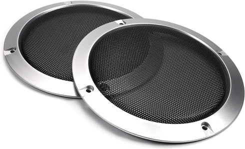 Fielect 5" Speaker Grill Cover Mesh Decorative Circle Woofer Guard Protector Cover Audio Accessories Metal Trim Silver with 4 Screws...