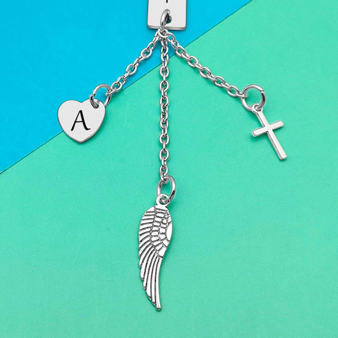 Bible Verse Hanging Ornaments Christian Initial A Rear View Mirror Hanging Accessories Scripture Religious Faith Gift...